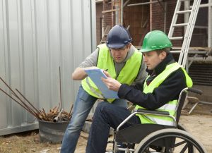 2 Men's Discussing on construction site