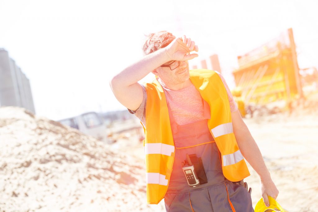 Worker on construction site